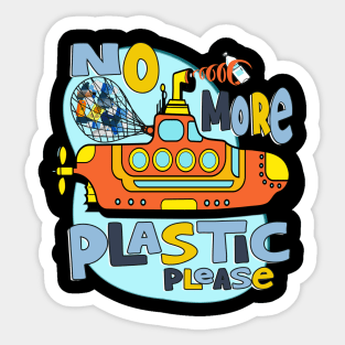 No More Plastic Sticker